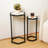 Modern Hexagonal Marble Nesting Tables Set of 2