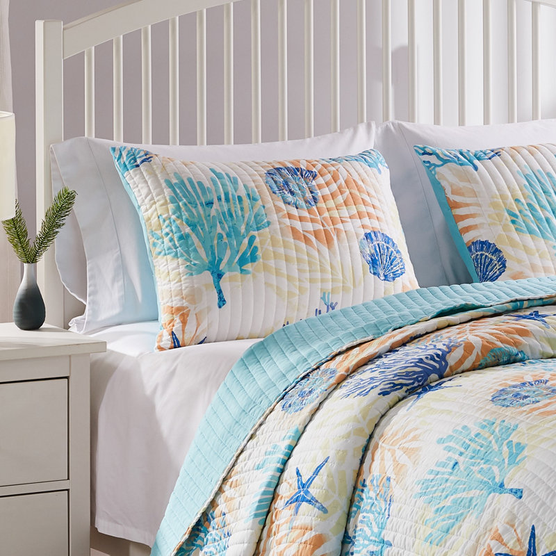 Greenland Home Fasions Montego Aqua King Sham, 20x36, King