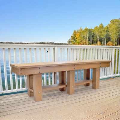 60" Outdoor Garden Bench With Weather-Resistant Design