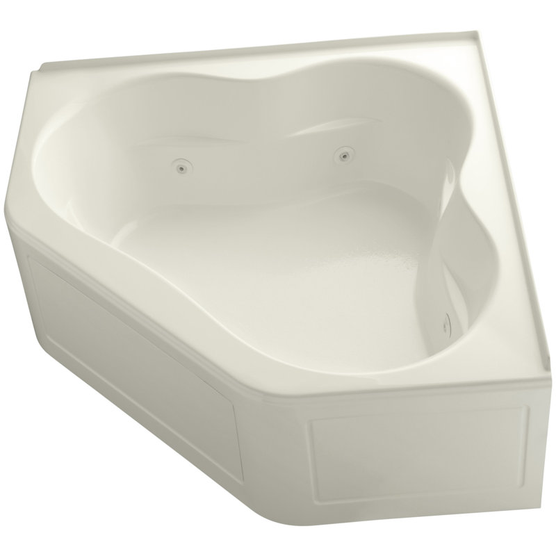 Baignoire tourbillon d'angle 60 "x 60" Tercet®, Biscuit