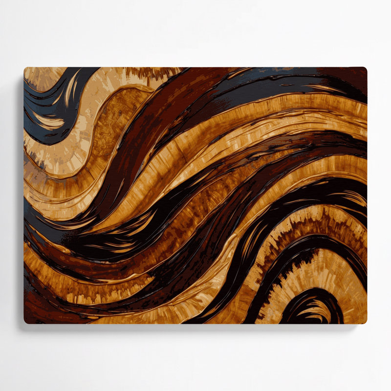 Art mural hawaïen en bois Koa, H 11 po x l 14 po