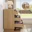 Commode 6 tiroirs, commode moderne en bois de 47,2 po avec poignées incurvées et à bord arrondi, commodes à grande capacité pour la chambre à coucher et le salon (2 colis)-514412324
