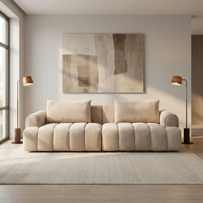 100" Chenille Velvet 4-seater Sofa, Chon