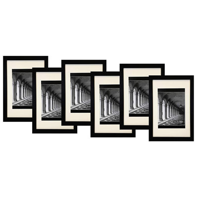Solid + Manufactured Wood Vault Picture Frame with Mat