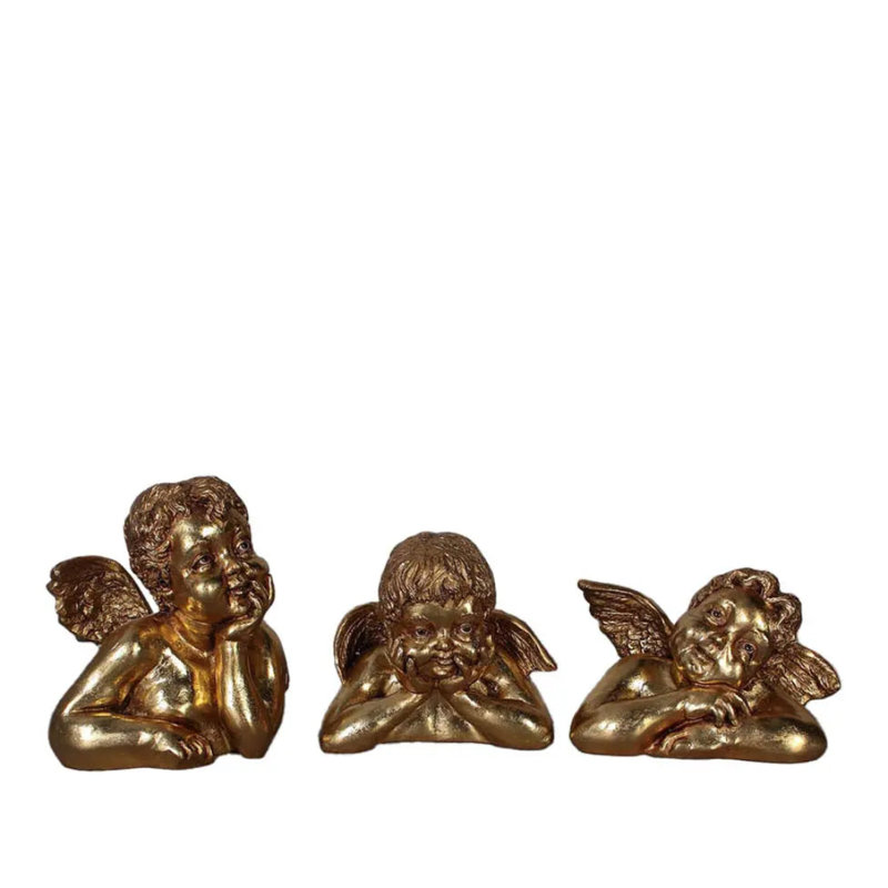 Ensemble de 3 petites statues or de Raphael