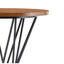 Ensemble de table et chaises de bar industriel, plateau de table en panneau de fibres à densité moyenne avec grain de bois de noyer et structure en métal noir, idéal pour un îlot de cuisine-130203335
