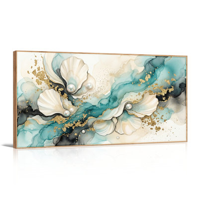 Coquille de nacre, reproduction d'art sur toile, ensemble de 1