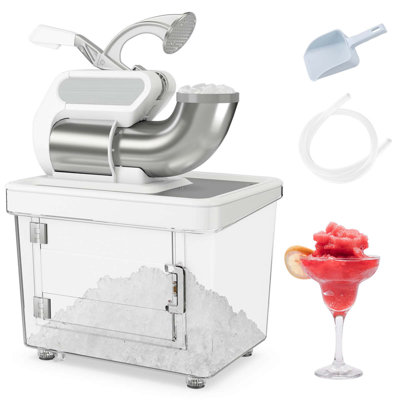 660LBS/H Commercial Ice Crusher with Dual Blades Safety On/Off Switch for Home
