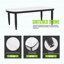 Ensemble de conversation extérieur 4 pièces avec fauteuils club modernes, canapé luxueux avec banc, table basse en pierre frittée d'inspiration marbre, structure en aluminium noir antirouille Ember et coussins Sunbrella