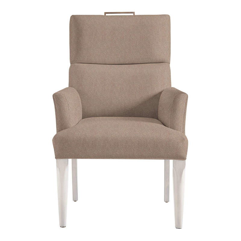 Thom Filicia Home Fabric Tight Back Arm Chair, Casa Blanca, Navada Mushroom