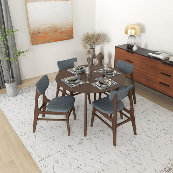 Corrigan Studio® Hrissonka 4 - Person Eucalyptus Solid Wood Dining Set ...