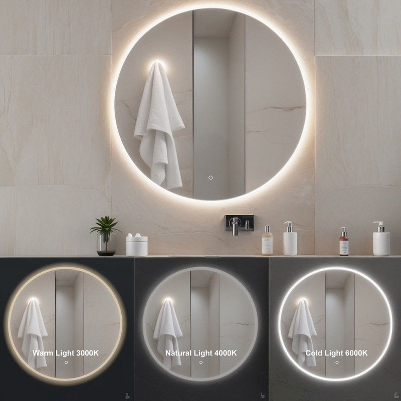 Round Mirror, 152.4 cm H x 152.4 cm W