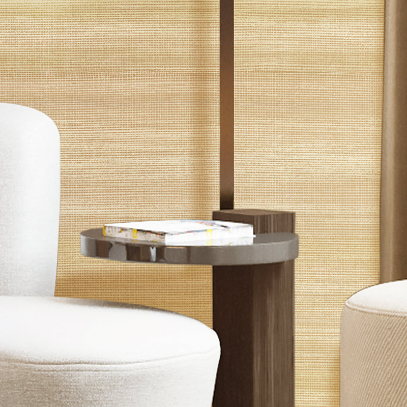 Italian Design Linen Effect Wallpaper Roll, Cream
