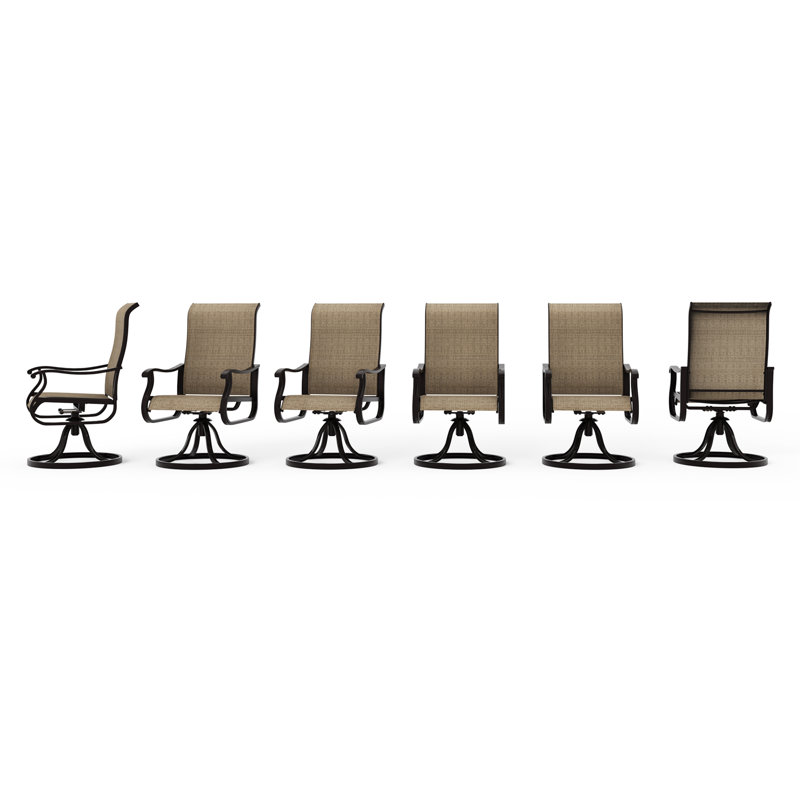Ensemble de 6 chaises de patio Ashalyn, Brun