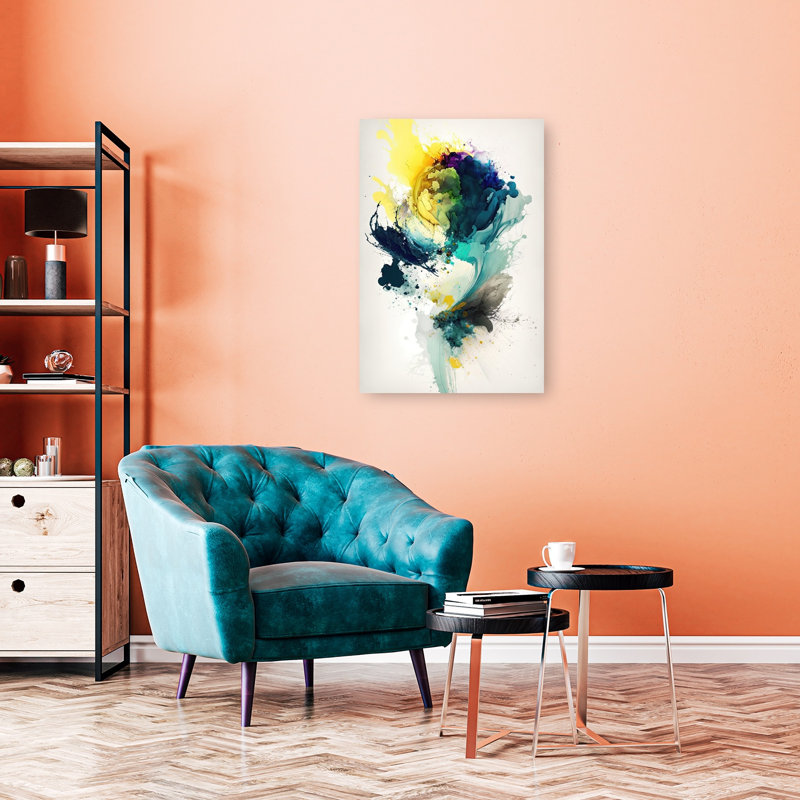 Vibrant Color Splash Abstract Modern Wall Art Print by Mauro - Wrapped Canvas Print, 91.44cm H x 60.96cm W