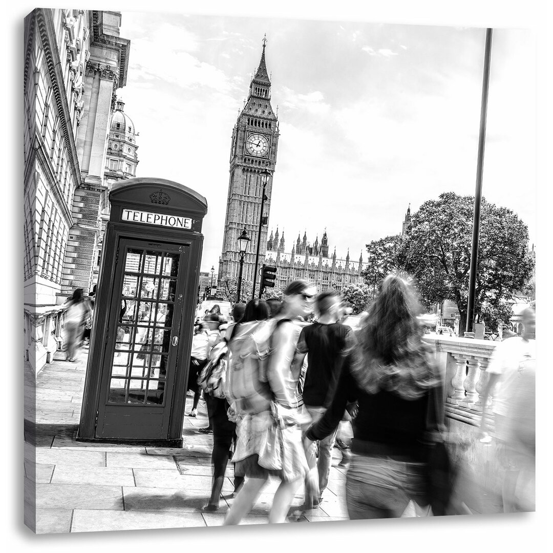 Leinwandbild Typische Telefonzelle in London