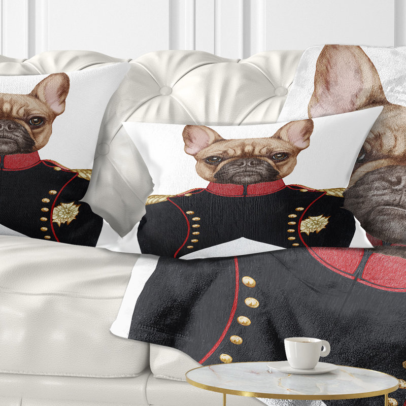 Coussin lombaire bouledogue à l’animal french