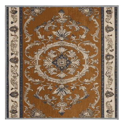 Tapis brun français lavable à la machine