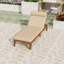 Chaise longue de patio inclinable avec dossier réglable à 4 niveaux, coussin épais et coussin d'appui-tête-130183217
