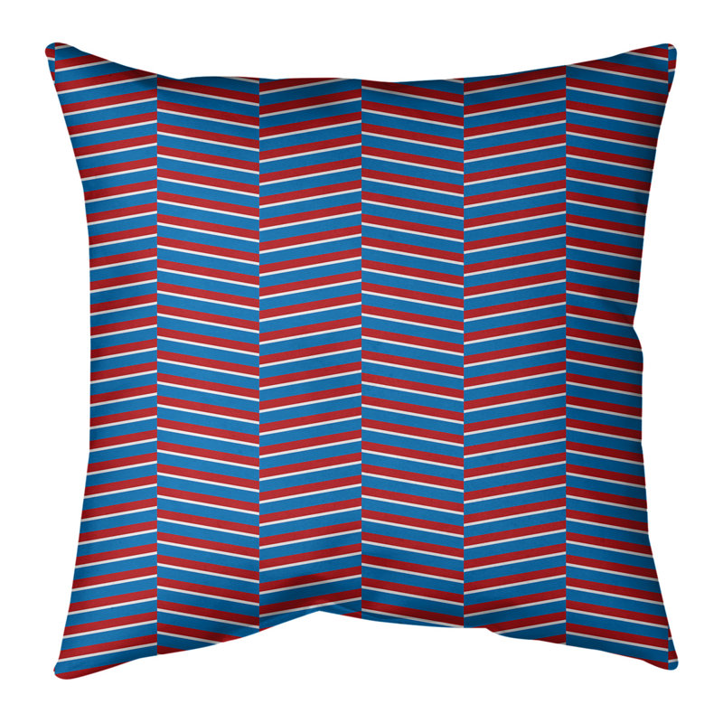 Throw Pillow, 20" x 20", Red White/Blue