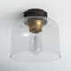 Piedmont Single Light Glass Flush Mount