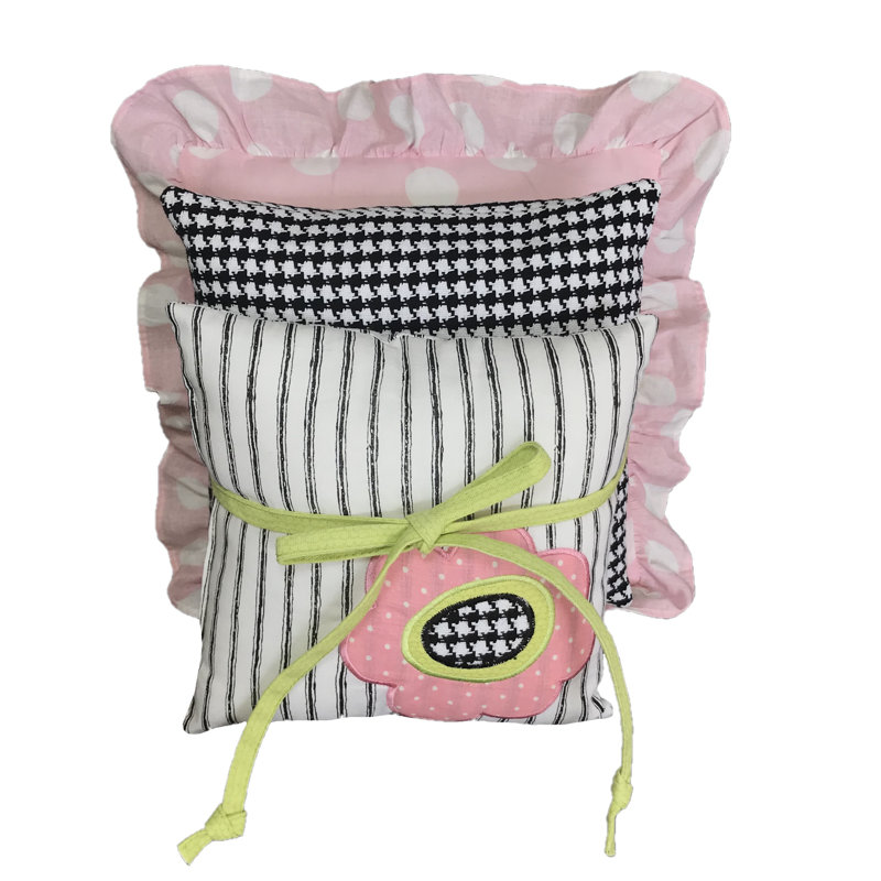 Poppy Ruffled Cotton Throw Pillow