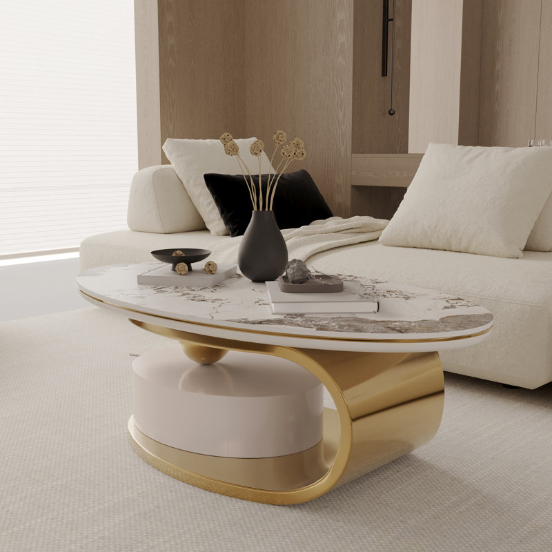 Phillis Pedestal Coffee Table with Storage
