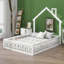 Lit plateforme avec garde-corps Wood House-475240709