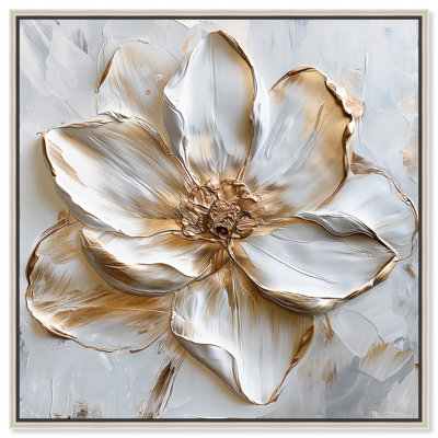 «Ivory White I», art floral élégant par Art Remedy