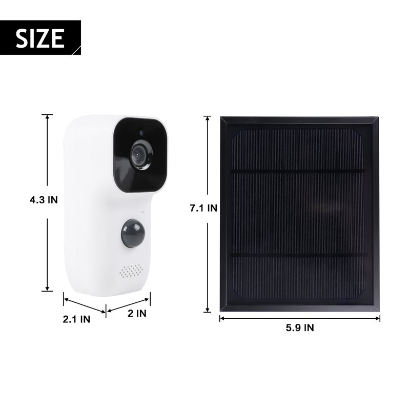 1080P Wifi Solar Security Cameras PIR Motion Detection For Home Surveillance