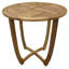 Ensemble repas d'extérieur en bois Hermosa avec coussins, finition teck avec coussin beige