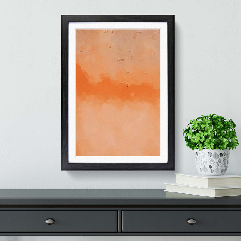 Across the Cracked Wall in Abstract - Picture Frame Graphic Art Print, 65cm H x 48cm W x 2cm D, Black Framed