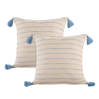 Tassels Throw Pillow Set of 2
