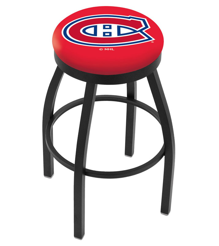 Tabouret de bar pivotant de 30 po NCAA, Ride noire, Canadiens de Montréal