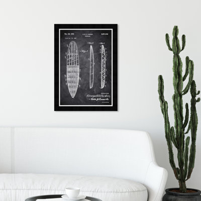 Surfboard 1948 Chalkboard - Cadre photo, impression sur papier