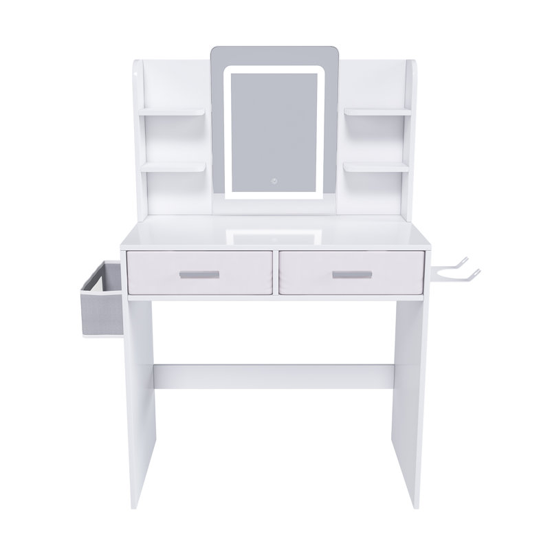 Adjustable Led Light Mdf Dressing Table Modern Bedroom Setup