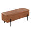 Banc de rangement en similicuir Greely avec couvercle rabattable