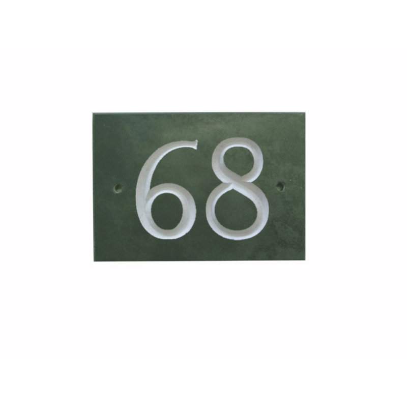 Odacia 10cm H Stone House Number, Green, 68