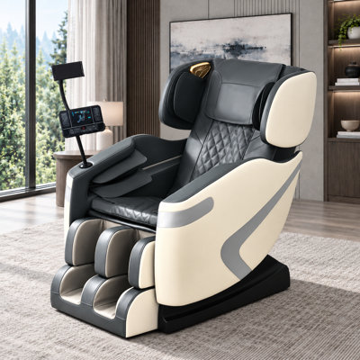 Leather Power Reclining Heated Massage Chair