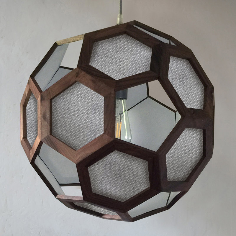 Chevalier 1 - Light Oil Pendant, Dark Oak/Silver