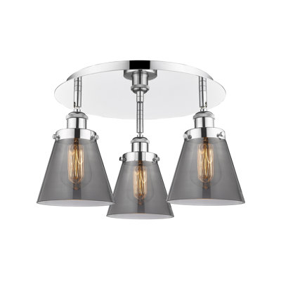 Cone 3 Light Flush Mount