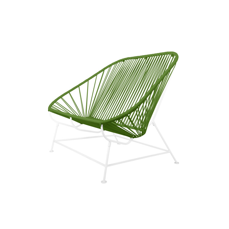 InLove Indoor/Outdoor Handmade Loveseat, Cactus/White