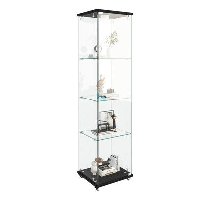 Modern Glass Display Cabinet With LED Lights