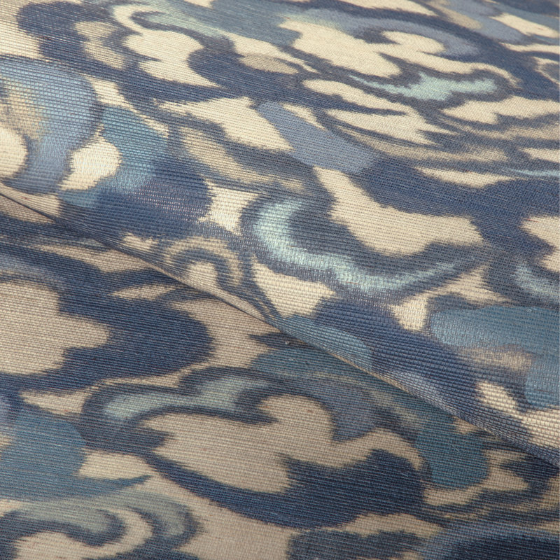 Celeste Stratus Abstract Cellulose Blend Roll, Sky/Lapis