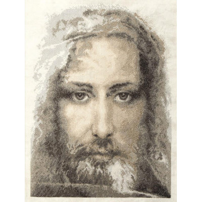 Trousse de point de croix M-202C « Relique sacrée des chrétiens - Suaire de Turin - image fidèle de Notre Seigneur Jésus-Christ »