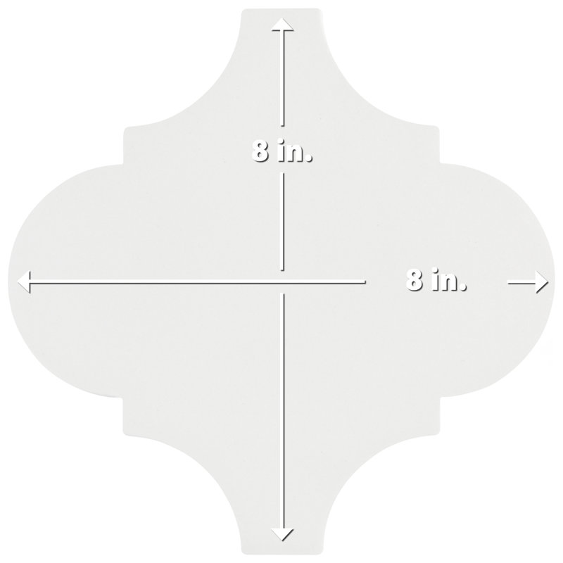 Provenzale Lantern 8" x 8" Porcelain No Pattern Wall & Floor Tile, White