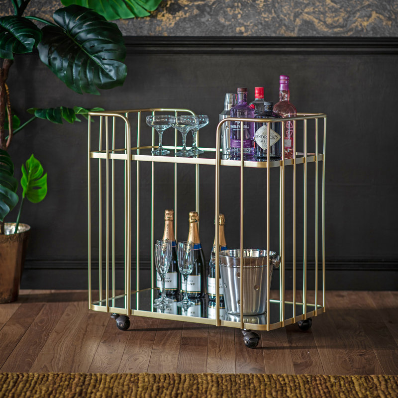 Carrette Metal Bar Cart