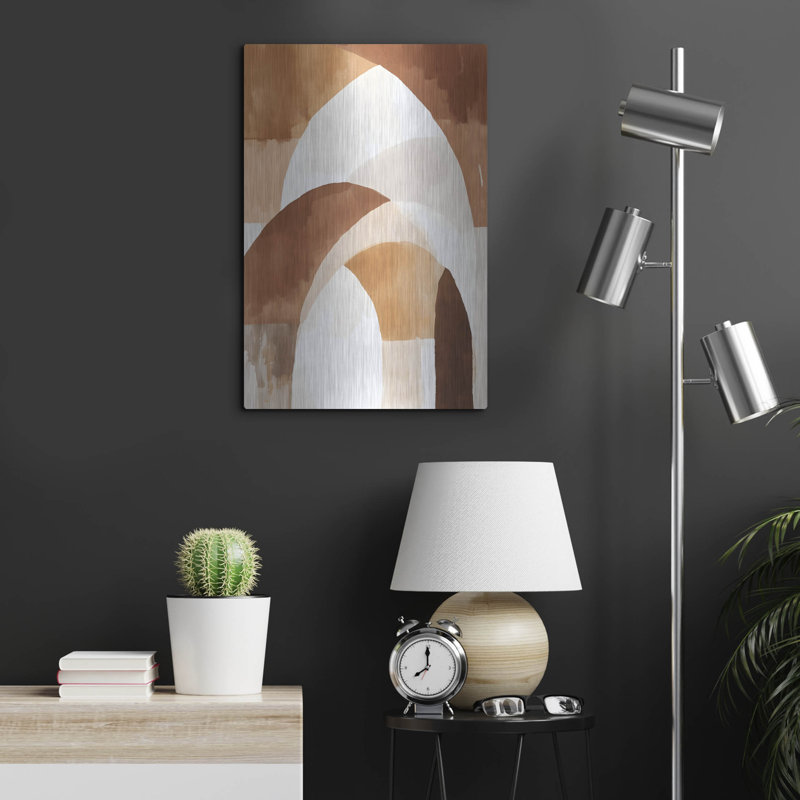 «Mid Century 4» par Petals Prints Design, art mural en métal, H 24 po x l 16 po