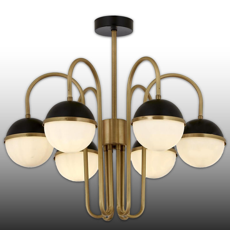 Lustre en métal, 6 lumières