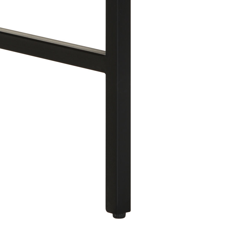 Solid Wood Top Metal Base Writing Desk